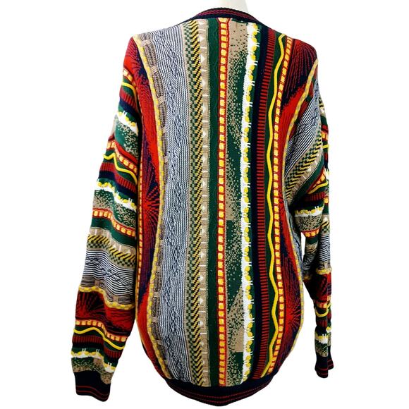 Cotton Traders VTG SZ XL Colorful 3D Print Sweater 100% Cotton - Picture 6 of 7